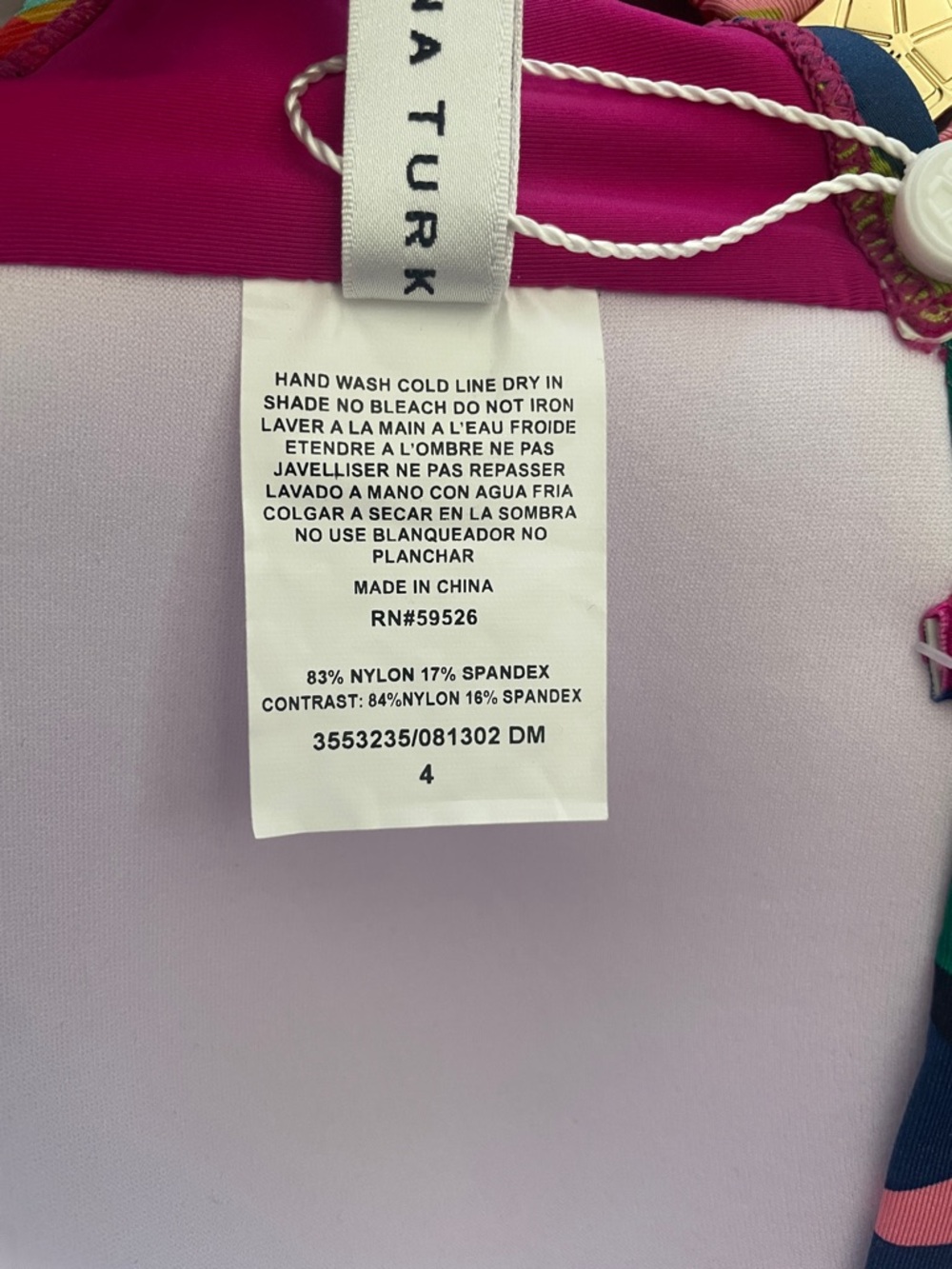 Trina Turk Rainforest Twist Bandeau Bikini Top | Size 4 | NEW | Removable straps - Picture 10 of 10